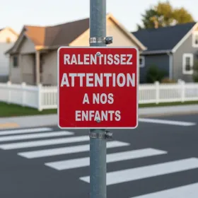 Panneau Ralentissez Enfants - Signalisation Danger 400x400 mm