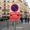 Panneau stationnement privé accès réservé aux résidents