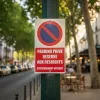 Panneau stationnement privé accès réservé aux résidents