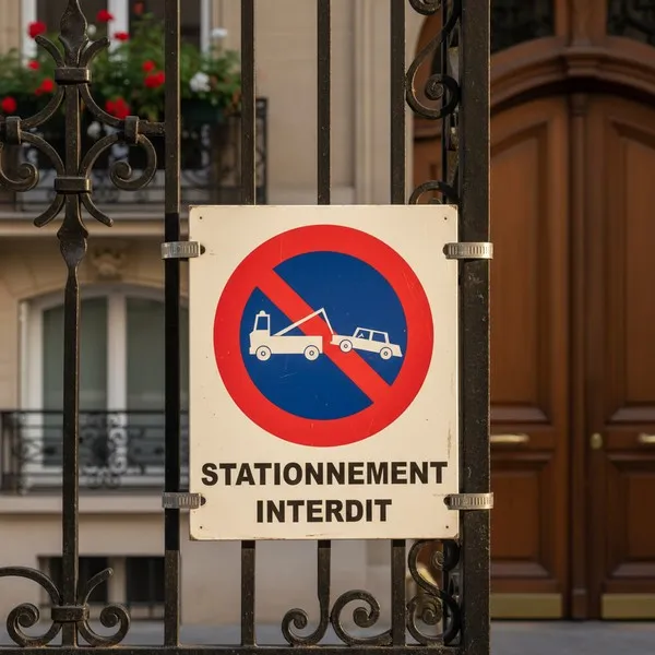 Panneau ne pas stationner enlèvement – Panneau stationnement