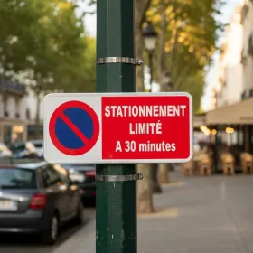 Panneau Stationnement limité à 30 minutes – Panneau stationnement