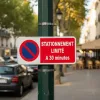 Panneau Stationnement limité à 30 minutes – Panneau stationnement