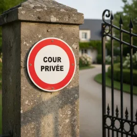 Panneau Cour privée – Panneau stationnement