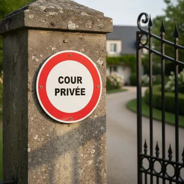 Panneau Cour privée – Panneau stationnement
