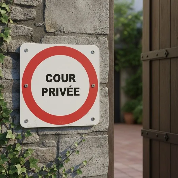 Panneau Cour privée – Panneau stationnement