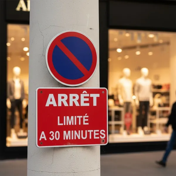 Panneau Arrêt limité à 30 minutes – Panneau stationnement