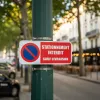 Panneau signalétique stationnement interdit sauf mention spéciale