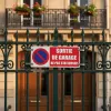 Panneau signalétique stationnement interdit sortie de garage aluminium