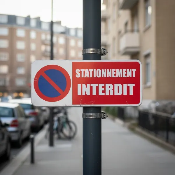 Panneau stationnement interdit sortie de garage – Signalétique parking