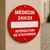 Panneau interdiction de stationner médecin PVC rond pour parking