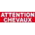 Adhésif attention chevaux-Panneau attention Danger-Panneaux Signalétiques