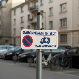 Panneau Stationnement Interdit Accès Ambulance