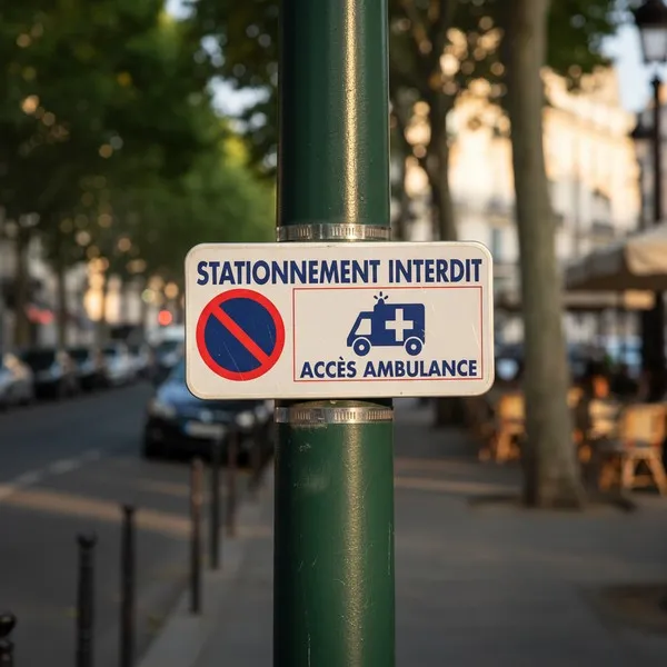 Panneau Stationnement Interdit Accès Ambulance