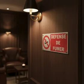 Panneau Défense de fumer pictogramme interdiction format A4