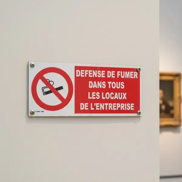 Panneau Interdit de Fumer Entreprise – Signalétique Défense Fumer