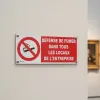 Panneau Interdit de Fumer Entreprise – Signalétique Défense Fumer