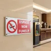 Panneau espace non fumeur – Panneau interdit de fumer
