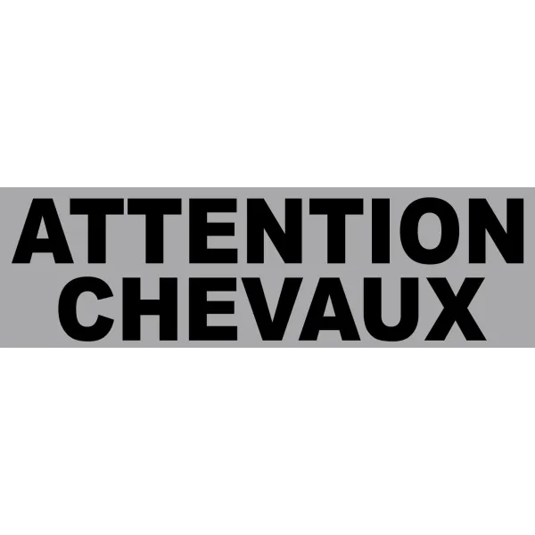 Adhésif attention chevaux-Panneau attention Danger-Panneaux Signalétiques