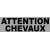Adhésif  attention chevaux-Panneau attention Danger-Panneaux Signalétiques