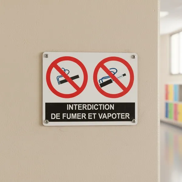 Panneau Interdiction de fumer et vapoter lot de 2