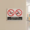 Panneau Interdiction de fumer et vapoter lot de 2
