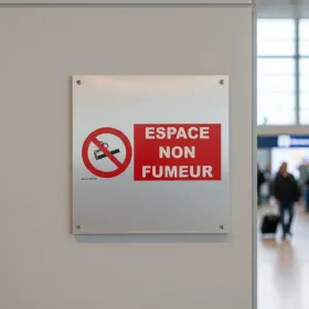 Panneau signalétique Espace non fumeur PVC – Modèle simple