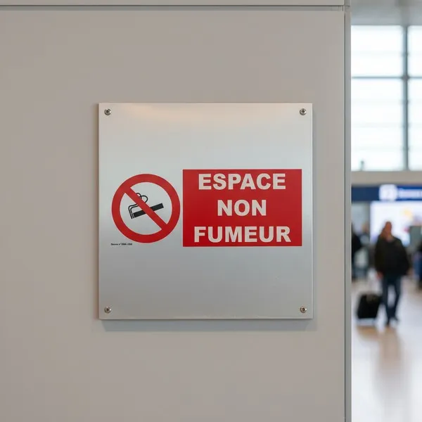 Panneau signalétique Espace non fumeur PVC – Modèle simple