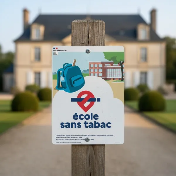 Panneau Ecole sans tabac – Panneau interdit de fumer