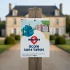 Panneau Ecole sans tabac – Panneau interdit de fumer