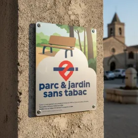 Panneau Parc et jardin sans tabac – Panneau interdit de fumer