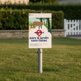 Panneau Parc et jardin sans tabac – Panneau interdit de fumer