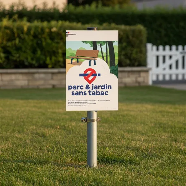 Panneau Parc et jardin sans tabac – Panneau interdit de fumer