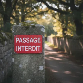 Signalétique Interdiction Durable: Panneau Passage Interdit Aluminium
