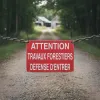 Panneau accès interdit travaux forestiers – Défense d’entrer