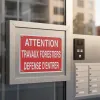 Panneau accès interdit travaux forestiers – Défense d’entrer