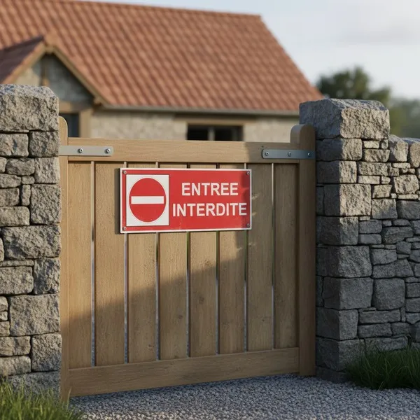 Panneau signalétique Entrée interdite accès privé aluminium