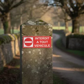 Panneau Interdit à tout véhicule – Panneau accès interdit