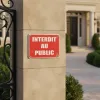 Panneau Interdit au public – Panneau accès interdit