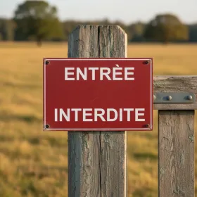 Panneau Entrée interdite signalétique accès interdit aluminium