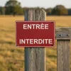 Panneau Entrée interdite signalétique accès interdit aluminium