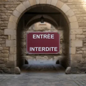 Panneau Entrée interdite signalétique accès interdit aluminium