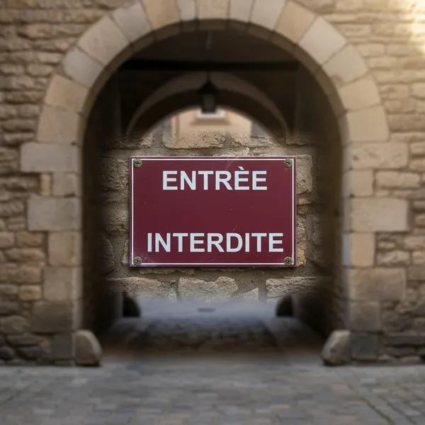 Panneau Entrée interdite signalétique accès interdit aluminium