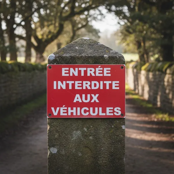 Panneau entrée Interdite aux véhicules – Interdiction