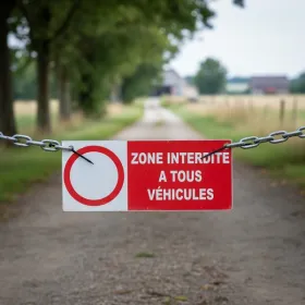Panneau interdiction accès véhicules | Zone protégée extérieur