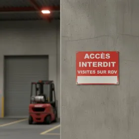 Panneau accès interdit visites sur rdv – Panneau accès interdit