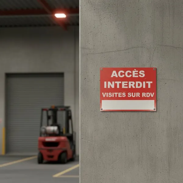 Panneau accès interdit visites sur rdv – Panneau accès interdit