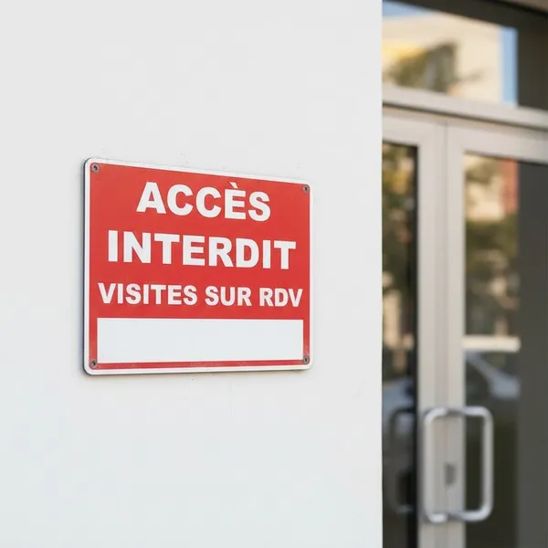 Panneau accès interdit visites sur rdv – Panneau accès interdit
