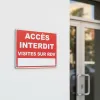 Panneau accès interdit visites sur rdv – Panneau accès interdit