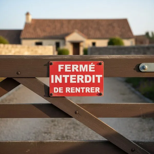 Panneau fermé interdit de rentrer – Panneau accès interdit