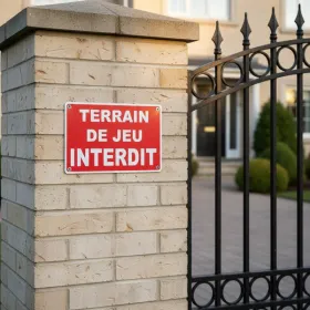 Panneau Terrain de jeu interdit – Interdiction